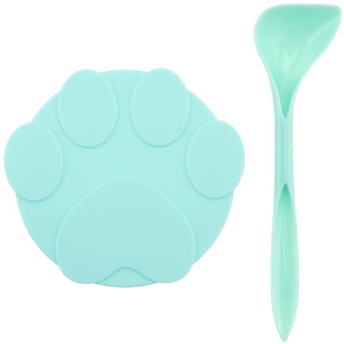 Gatuida Silicone Can Cover Pet Food Spoon Cat Can Lid for Covers Lids Pet Spoon Scoop for Dog Food
