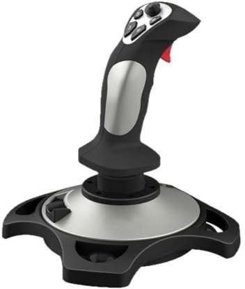 Opatiny Manette de simulateur de vol pour PC, 22,5 x 19 x 25 cm, construction ABS, compatible avec les jeux de vol PC, noir