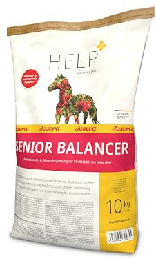 JOSERA Hjälp SeniorBalancer (1 x 10 kg) | Premium hästfoder | spannmåls- och melassfritt recept | Utan tillsatt socker | Främjar muskelbevarande i åldern | bra mineraltillförsel | 1-pack