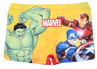 Marvel Avengers Costume da Bagno Boxer per Bambini e Ragazzi, Pantaloncini per Mare e Piscina con Supereroi Hulk Captain America Iron Man