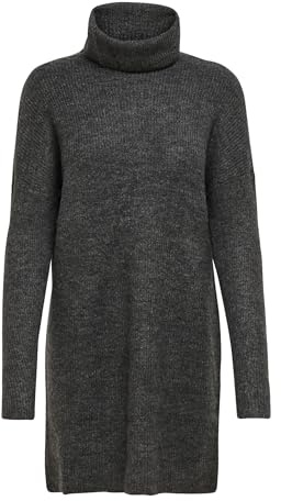 Only Vestido Largo de Punto para Mujer ONLJANA, Gris (Dark Grey Melange), S