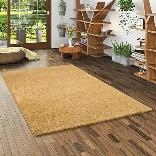 Snapstyle Hochflor Shaggy Teppich Palace Curry in 24 Größen