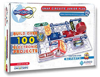 Snap Circuits JR. Plus SC-110 Electronics Exploration Kit | Over 110 Stem Projects | Full Color Project Manual | 30+ Parts | Stem Educational Toy for Kids 8+