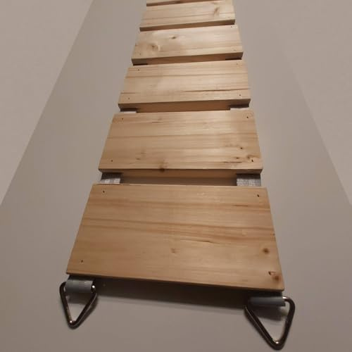 Medikratz Catwalk Katzenbrücke, Hängebrücke für Katzen aus hochwertigem Massivholz in verschiedenen Längen, 50cm - 200cm (Naturbelassen) (75 cm)