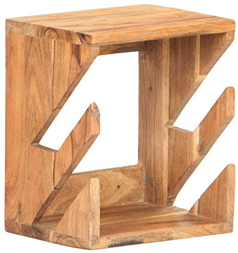 vidaXL Solid Acacia Wood Wall Mounted Skateboard Holder Hanging Bracket Display Storage Deck Stand Home Indoor Garage Basement Skate Shop