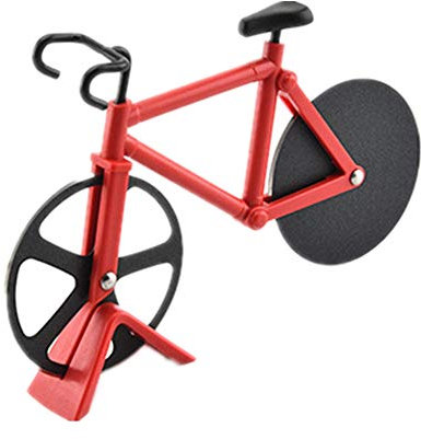 huihuijia Pizza cutter wheel Pizza cutters bicycle pizza cutter Non-slip pizza cutter Pizza wheel bike pizza cutter Pizza knife Wheel pizza cutter red