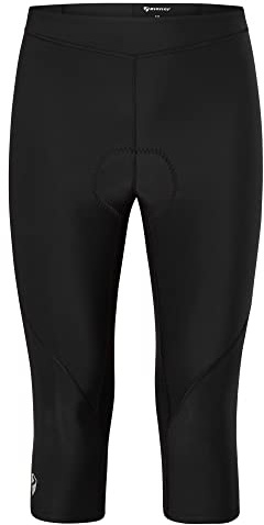 Ziener Damen Nebia X-function Fahrrad Tight Rad Hose Mountainbike Rennrad atmungsaktiv schnelltrocknend gepolstert knielang, Schwarz, 36 EU