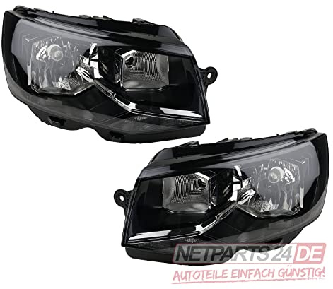 Johns, Scheinwerfer Halogen passend für VW Transporter T6 Li. Re. Set mit TFL H4 ab 15-