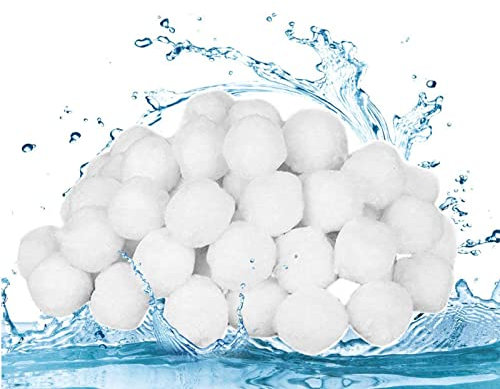 jiuzcare Filterbäll Pool 1200g Poolfilterballe für Schwimmbad Filterbälls für Sandfilteranlagen Ersetzen Filtersand für Pool Filter Schwimmbad Filteranlage, Poolreinigung Zubehör