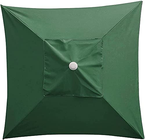 LGWG Sonnenschirm Ersatzbezug Sonnenschirmbezug 2x2M 4 Streben, Sonnenschirm Bespannung Ersatzbespannung, Garten Sonnenschirm Ersatzteile Für Marktschirm Und Ampelschirm-Green