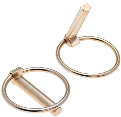 6x41mm Perno di bloccaggio (confezione da 2), perno di fissaggio, perno di sicurezza di tipo O, perno a clip con anello, perno DIN11023 per trattore, rimorchio, camion, tosaerba, escavatore