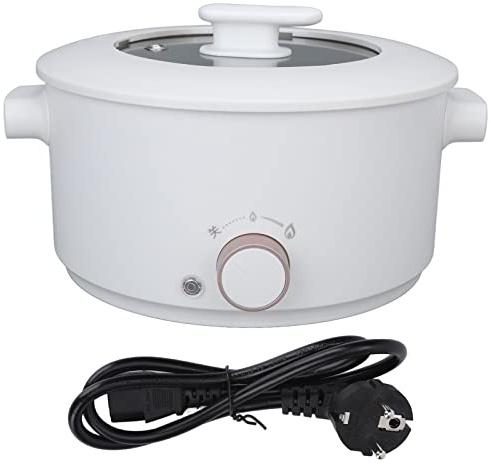 Elektrotopf zum Kochen, 3L 900W Multifunktions-Antihaft-Humanisiertes Design Tragbarer langlebiger Elektroherd mit Leistungsanpassung EU-Stecker 220V
