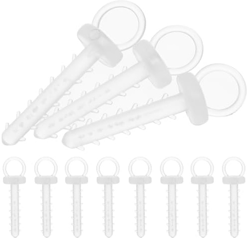 Christmas Bauble Caps, 100PCS Foam Ball Christmas Ornament Caps Hangers Xmas Ornament Topper for Foam Balls Tops Fastener Hangers Plastic Decorative Tree Pendants Replacement DIY Kits
