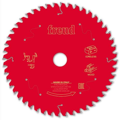 FREUD F03FS10054 -FR07W012HC Portable Cordless Circular Saw Blade - Ø165 1.45/1 AL20 Z48 BA 10°