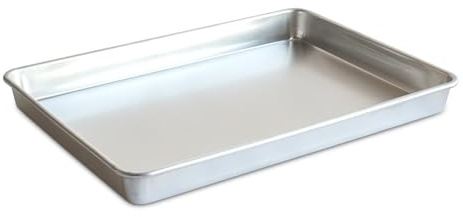 Nordic Ware Extra Large High-Sided Baking Pan, 21.1 x 15 x 2 inches, XL Big baking pan Natural Uncoated Aluminum, Reinforced Steel Rim Prevents Warping, Big Batch