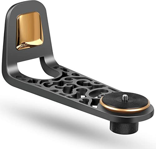 Qwall Supporto per proiettore, accessori regolabili, angolo di elevazione ± 10°, rotazione di 360°, vite standard da 1/4 pollici per la maggior parte delle fotocamere/proiettori (grigio)