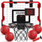 TEMI Basketball Hoop Indoor With 4 Balls & Electronic Scoreboard, Over the Door Mini Hoop, Basketball Toys for Boys Girls Age 5 6 7 8 9 10 11 12 - Kids & Teens Gift Ideas