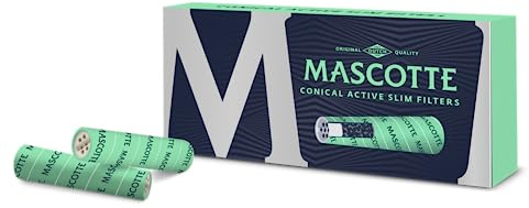 Mascotte® Konische Active Slim Filter 10 x 20 Kartons | Aktivkohlefilter Tips 6mm aus Keramik | Für noch mehr Drehkomfort | 200 Tips