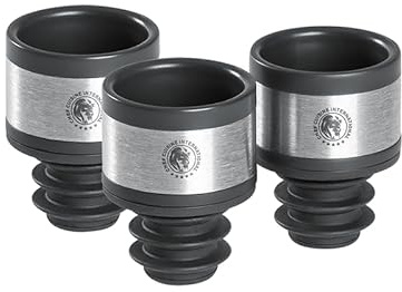 CHEF CUISINE Vakuum Weinverschluss, 3er Set, für alle Standard-Weinflaschen
