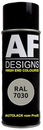 Alex Flittner Designs Spraydose RAL7030 STEINGRAU Spraydose matt Lackspray | RAL Spraydose in 400 ml. Exaktes Farbergebniss nach RAL Norm. Leuchte Farben, Sehr schnelle Trockung und extrem lange