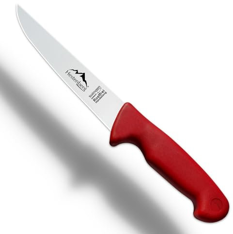 HESTENBERG Solingen Germany Stechmesser in Rot, geeignet als Metzgermesser, Schlachtmesser & Fleischmesser (6)