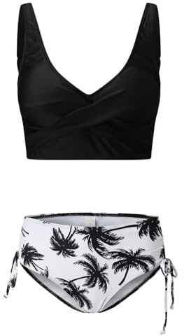 meerjungfrauenflosse mädchen minimalistischer Overall mit Taschen und v-Ausschnitt Bikini Hose hoch geschnitten Bikini Damen Push up Mode Damen frühjahr 2023 high+Waist+Bikini