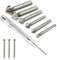 6 Stück Kegelsenker Set, Senker Set, Kegelsenker Satz Metall Hss, mit Titanbeschichtung Versenkbohrer, Mitte Ansturm und Lochnadel, für Bohrung (Silber)