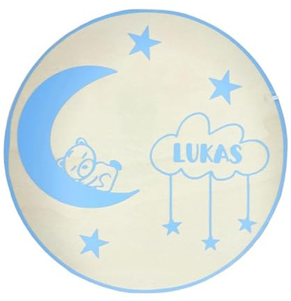 NordicDeern Babygeschenk zur Geburt personalisiert mit Namen, zur Taufe, Bild aus Holz, Kinderzimmer Dekoration, Babyzimmer Junge oder Mädchen Meilenstein Bär Namensschild Baby Gute Nacht