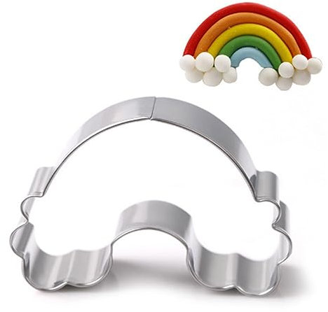 OKUMEYR Unicorn and Cloud Cookie Cutters Stainless Steel Biscuit Cutters Set 3 Pieces Cartoon Baking Tools for Fondant Dough Candy Pastry Baking
