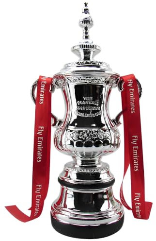 haobook Replica Trofeo Fa Cup Coppa Premio in Resina Campionato Inglese Regali da Calcio Ornamenti da Collezione per Tifosi,32cm
