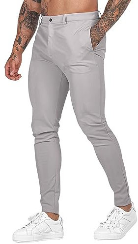 ofeirhz Formelle Herrenhose, schmale Passform, Stretchhose, schmale Passform, schmal, schmal zulaufende Hose, gerade, flache Vorderseite, bequeme Anzughose, leichte Loungehose, lässig, formelle