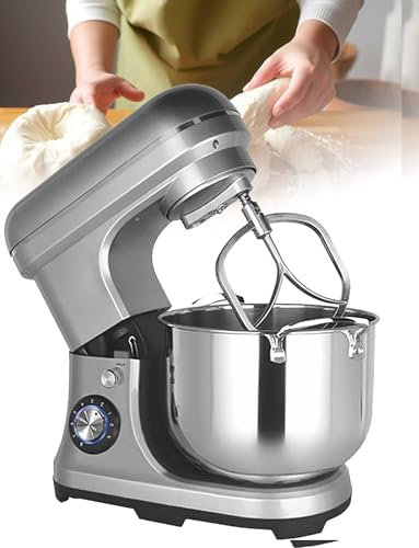 Batteur sur Socle en Acier Inoxydable 2000 W, mixeur Professionnel 10 L avec Crochet pétrisseur, mixeur Multifonction for Pizzas et pâtisseries, pétrin électrique for Pain, gâteaux, Fouet à Crochet