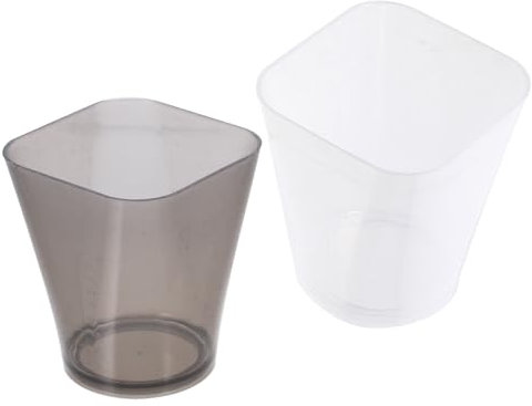 GLEAVI 2Pezzi Graduati Trasparenti da Misurini per Capacità Materiale Resistente e Leggero per Cucina Te e Bianco