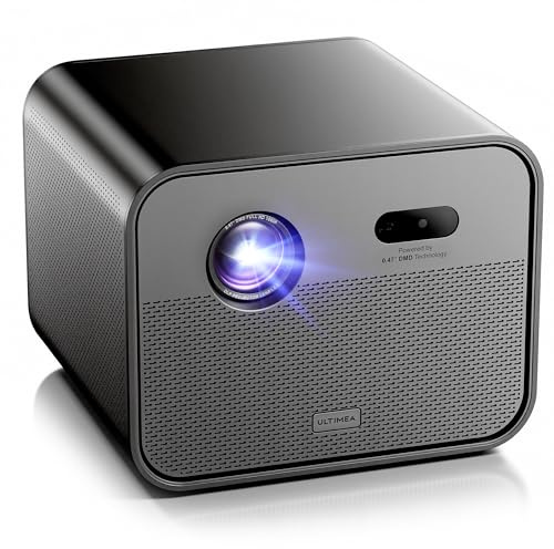 ULTIMEA Proyector 4K con Tecnología DLP,1800 ANSI Lúmenes,Projector para TV con WiFi y Bluetooth,Autoenfoque Active 3D y 120% DCI-P3, Proyector Home Cinema de 300,Cine en Casa y Gaming,Poseidon E100