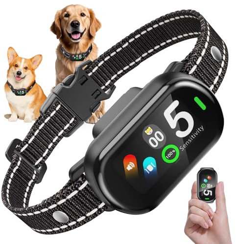 Yaskyly Collare Antiabbaio per Cani, Collare Addestramento Elettrico per Cane Taglia Grande Media Piccola, 3 Modalità Suono/Vibrazione/Vibrazione Forte, Ricaricabile, Impermeabile IP67