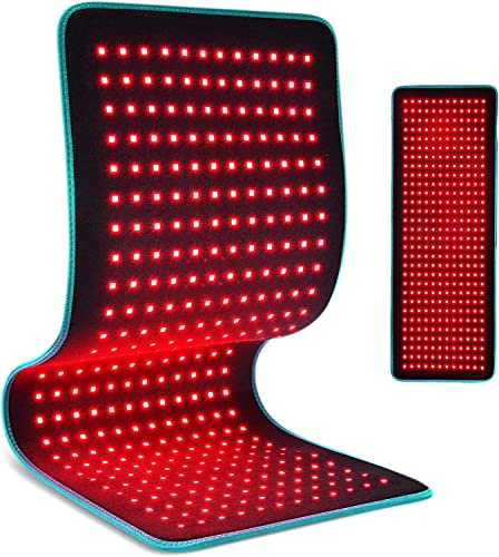 80 x 30 cm, lampada a luce rossa con 360 LED, cintura, 660 nm luce rossa e 850 nm lampada a infrarossi per infiammazione, sollievo dal dolore, articolazione muscolare