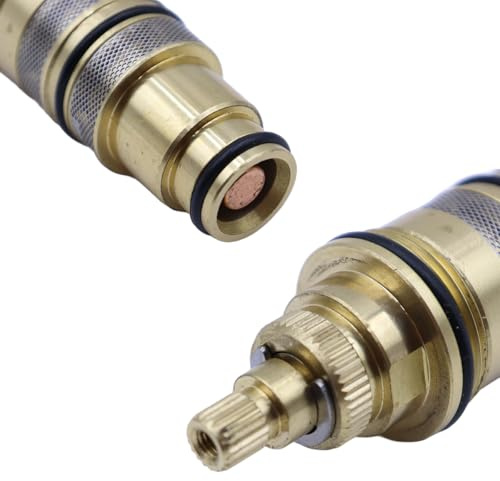 ANCLLO Robinet thermostatique de Baignoire, pièce de Rechange pour Robinet de Douche, contrôle de la température, mitigeur de Douche, vanne de contrôle de la température Chaude et Froide H-9