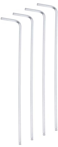 sourcing map 4pcs Ball End Hex Key Wrench 1.5mm Metric Chrome-Vanadium Steel L-Shape Long Arm Hexagon Wrenches Repairing Tool for Home Bike Motorcycle Repair, Silver