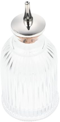 Veemoon Botella de Vidrio para Bitters con Tapón Hermético Capacidad Media Diseño Vintage con para Uso Bar y Hogar Botella de Vidrio para Cócteles y Bitters