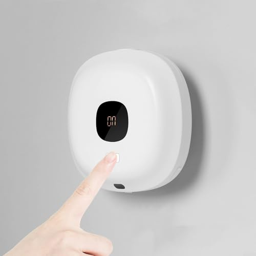 Dispenser di sapone in schiuma da parete, per igiene senza contatto, dispenser di sapone intelligente con sensore intelligente per bagno di casa (bianco)