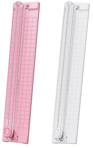 2Pcs 33cm Portable Paper Cutters Set, A3 A4 Guillotine Paper Trimmers, with Scale, Bidirectional Slider Cutting, for Paper, Photo, Card, Label, Cardstock