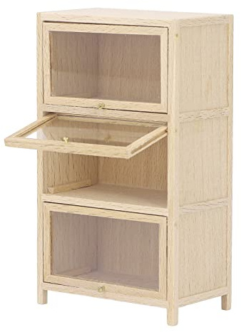Generic Trä dockhushylla, bokhylla för dockmöbler, dekorativa tillbehör, 1/12