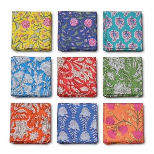 Gulaal Art Premium Reusable Cloth Napkins Set of 6 (45x45 cm) – Soft Cotton Washable Napkins for Dinner Parties, Weddings, Events, Restaurants & Hotels