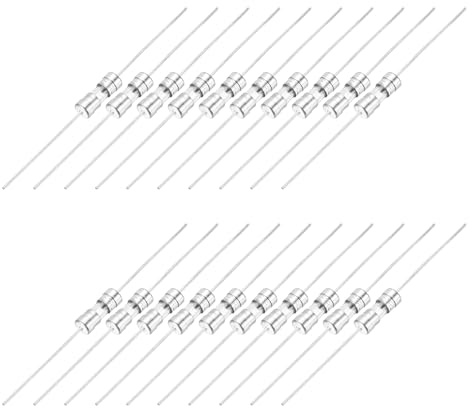 QUARKZMAN 25 Stück 1A Glassicherung, 3.6mm x 10mm Feinsicherungen Schnellschlag Auslösecharakteristik Sicherung für Haushaltselektronik