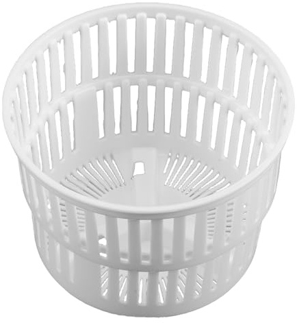 Foldable Plastic Spin Dryer Basket for Portable Washer White | 16.00 X 16.00x12.00cm Size, Evenly Distributed Drainage Holes, Suitable for Dorms and Small Apartments