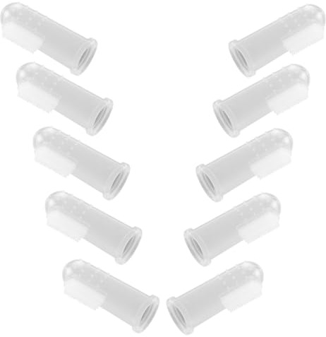 INOOMP Silikon Fingerzahnbürsten zur Zahnreinigung für Hunde 20 Stück mit Doppelseitigem Design und Sanfter Massage des Zahnfleisches für Mundpflege von Haustieren