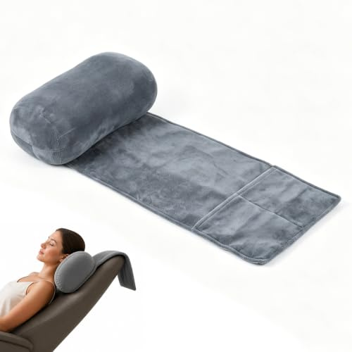MIUUIPI Kopfkissen für Liegestuhl, Rutschfestes Memory-Schaum Nackenstützkissen, Seitenschläferstütze, Nacken- und Kopf-Badkissen mit Tasche, Ergonomisches Nackenkissen für Reisen, Zuhaus, Büro