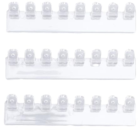 Annadue 3 St Halsbandshållare i Akryl 8 Krokar Transparent Väggmonterad Smyckeorganisator för örhängen Armband med Självhäftande Klistermärken (Smyckeshängare)