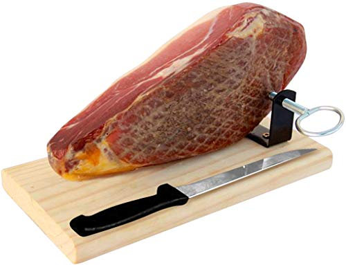 Jambon Serrano Cru Désossé (Jamon Serrano) + Support à Jambon + Couteau 1 Kg (Mini) Jamonprive