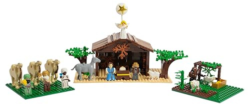 Nativity Bricks Ultimate Play Set - Large Indoor Nativity Scene, 15 Characters, Trees - Buildable Christian Sets for Kids, Perfect Stocking Stuffer, Gift for Christmas